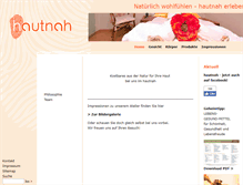 Tablet Screenshot of hautnah-kosmetikatelier.de
